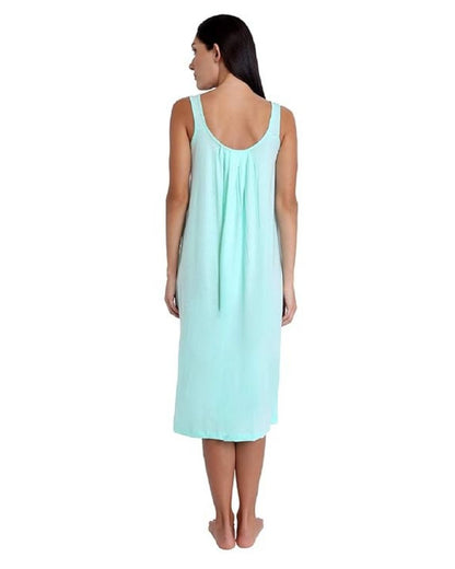 TWGE Cotton Full Length Camisole for Women - Long Innerwear - Color Aqua