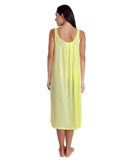 TWGE Cotton Full Length Camisole for Women - Long Innerwear - Color Lemon