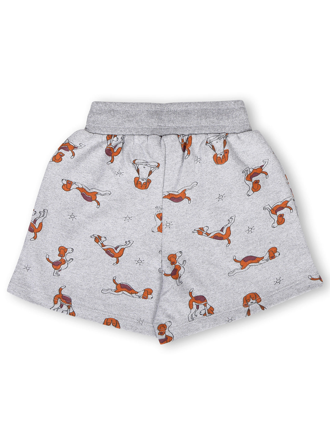 TWGE - Kids Shorts for Girls - Short Pants - Printed Regular Fit Half Pants - Color Grey
