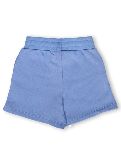TWGE - Kids Shorts for Girls - Short Pants - Printed Regular Fit Half Pants - Color Light Blue