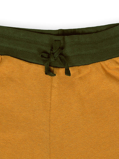TWGE - Kids Shorts for Girls - Short Pants - Printed Regular Fit Half Pants - Color Golden