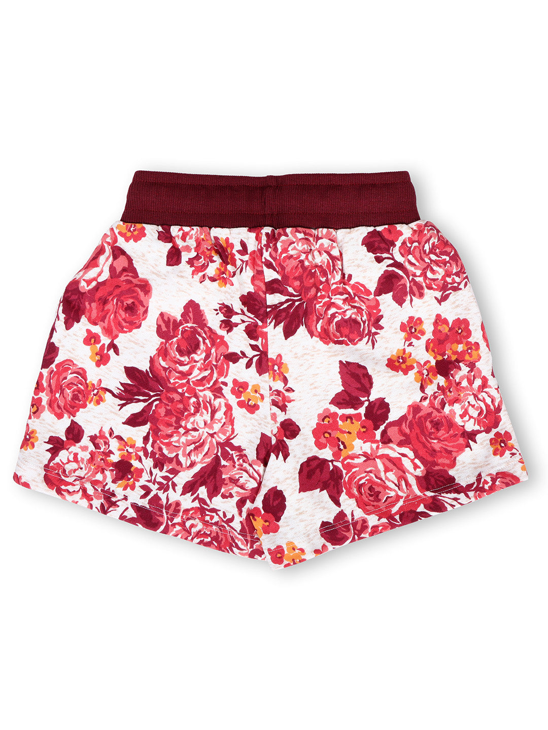 TWGE - Kids Shorts for Girls - Short Pants - Printed Regular Fit Half Pants - Color White
