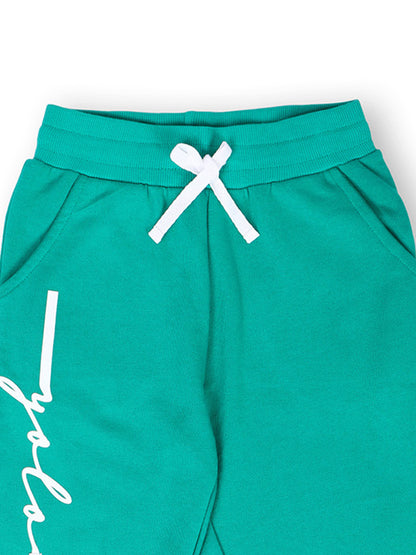 TWGE - Kids Joggers for Girls - Track Pants - Solid Regular Fit Tracks - Color Green