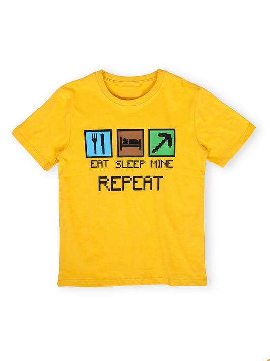 TWGE - Kids Tshirt for Boys - Printed Cotton Tees - Color Yellow