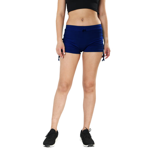 TWGE Women Cotton Hot Shorts - Short Pants for Ladies - Ideal for Gym Yoga & Nightwear - Color Royal Blue