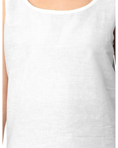 TWGE Cotton Sameej for Women - Ideal Inner Wear for Salwar - Color White
